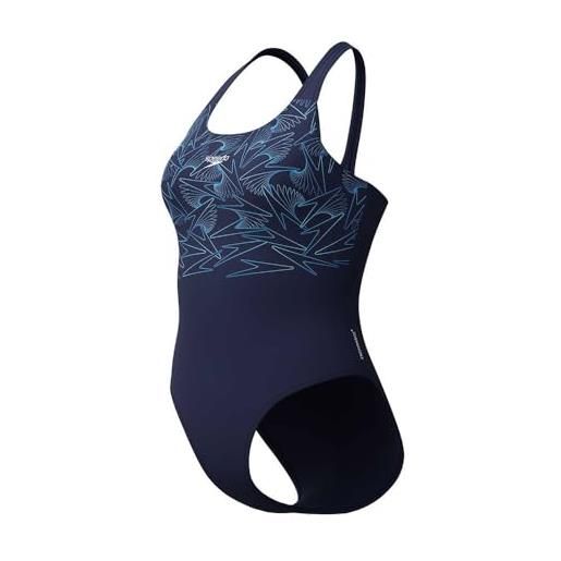 Speedo hyper. Boom placement muscleback costume da bagno per donna, lagoon blue, 36