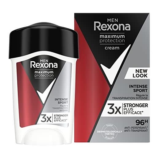 Rexona deodorante sport intense uomo antitraspirante massima protezione efficace contro sudorazione eccessiva formula dermatologicamente testata protezione 96h stick 45ml