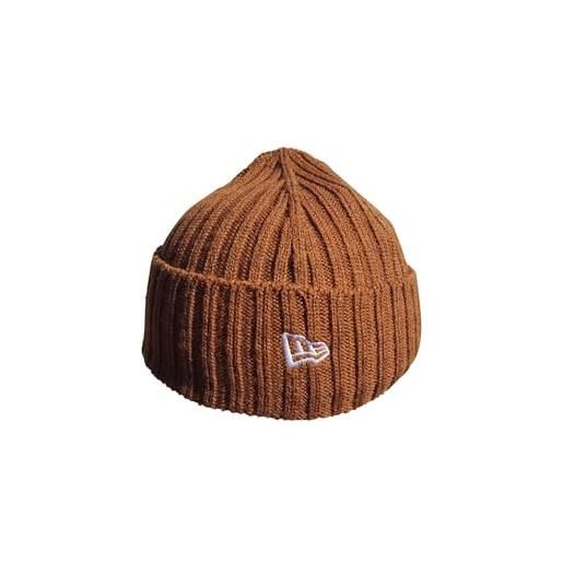 New Era berretto unisex ne rib short cuff beanie, marrone, taglia unica