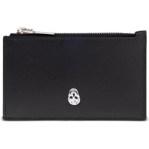 Alexander McQueen portafoglio in pelle con zip - nero