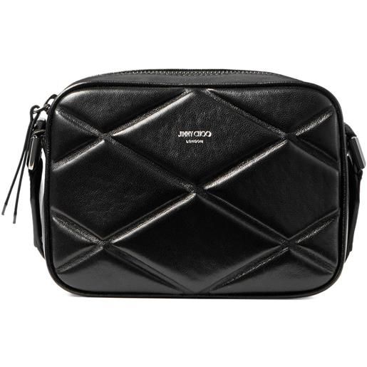 Jimmy Choo borsa a spalla in pelle trapuntata - nero