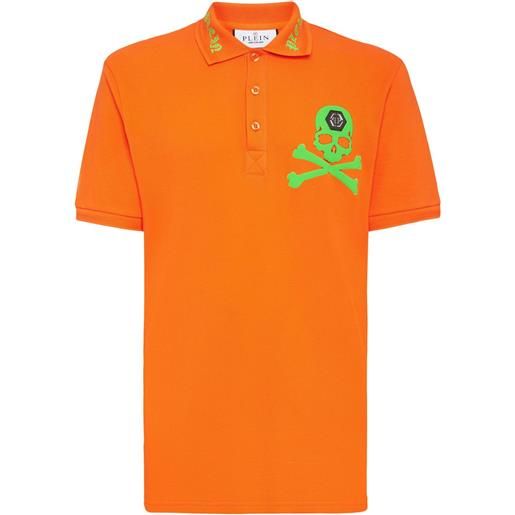 Philipp Plein polo con stampa - arancione