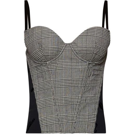VETEMENTS corsetto a quadri - grigio