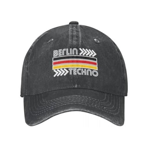 ROBEIUO berlino techno germania bandiera retro techno amanti della musica cappello da cowboy cappello da baseball uomo nuovo cappello cappello di lusso donna cappelli uomo
