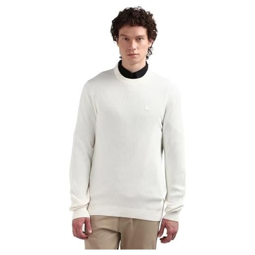 Calvin Klein jeans uomo pullover crew neck pullover in maglia, nero (ck black), m