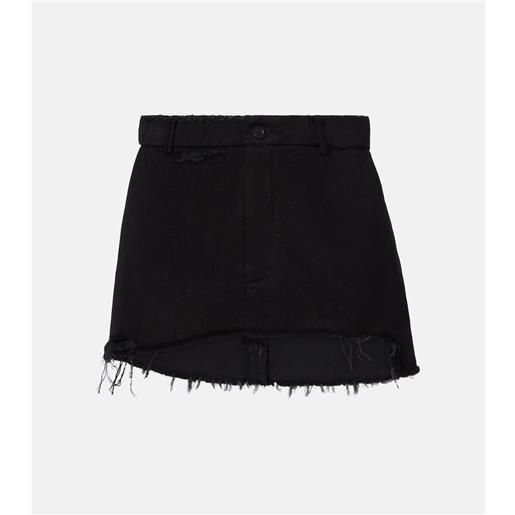 Balenciaga minigonna di jeans distressed
