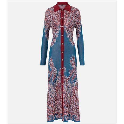 Etro abito chemisier in jersey