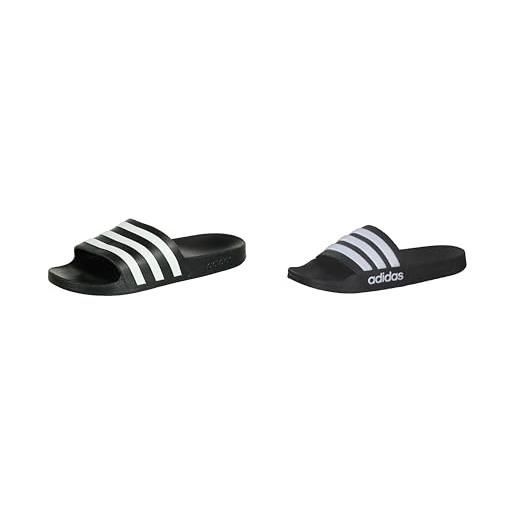 adidas adilette aqua, infradito unisex-adulto, negro nero, 46 eu
