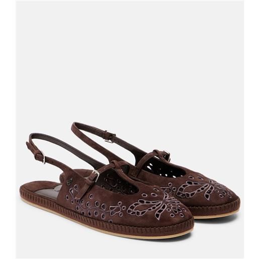 Jimmy Choo espadrillas amiee in suede con ricamo