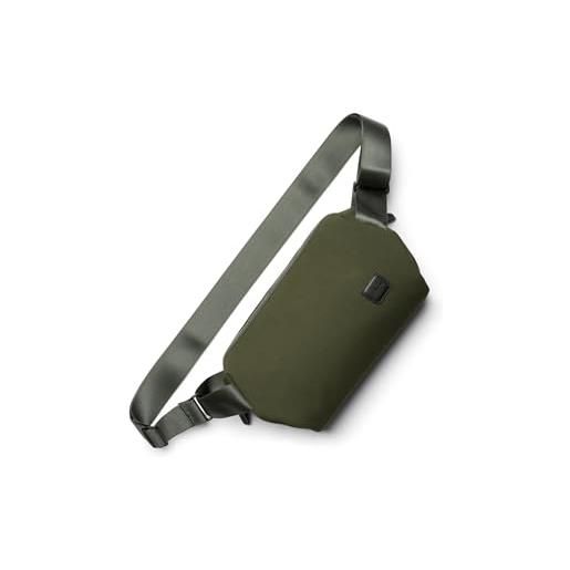 Bellroy classic sling (borsa a tracolla minimalista da 5 litri per tutti i giorni con organizzazione interna, tracolla regolabile e sistema di compressione automatica) - olive