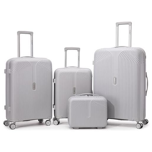 CABIN GO 5591 Set 2 Valigie Trolley Viaggio Rigide ABS, Bagaglio a Mano e da Stiva, Trolley