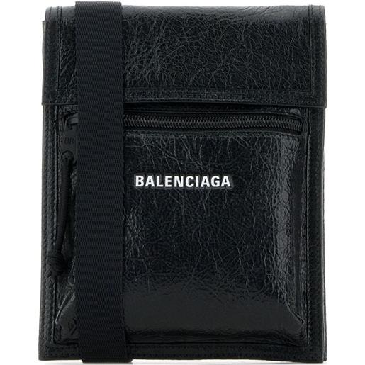 Balenciaga borsa a tracolla explorer piccola - nero