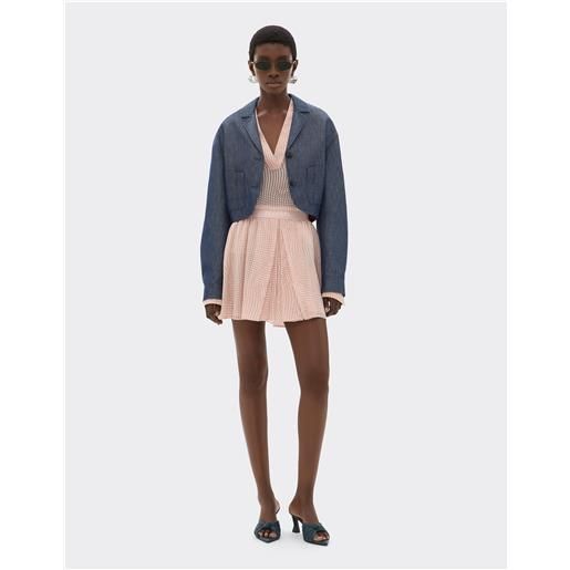 Ferrari blazer in tricotina effetto denim - female giacche denim scuro 40