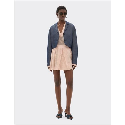 Ferrari minigonna in voile di seta con stampa cavallino dots - female gonne nude 40