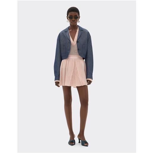 Ferrari blazer in tricotina effetto denim - female giacche denim scuro 36