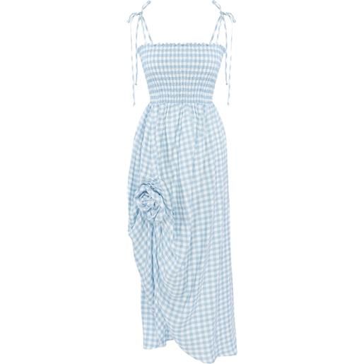 Sleeper abito midi a quadretti - blu