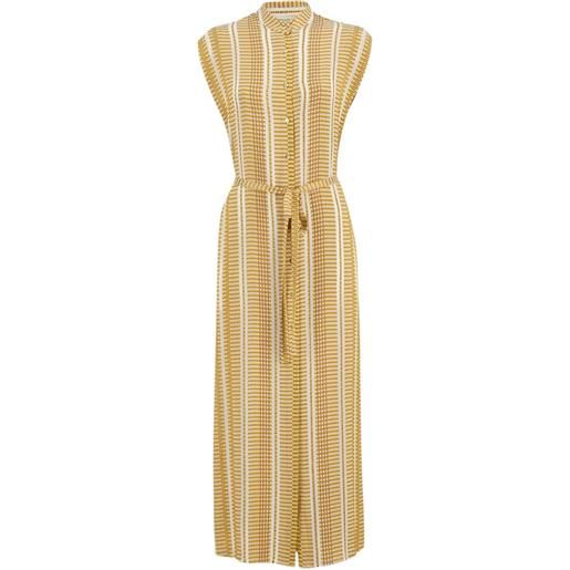 Zeus+Dione abito midi a righe - giallo