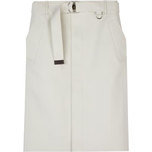 Tod's gonna midi con cintura - bianco