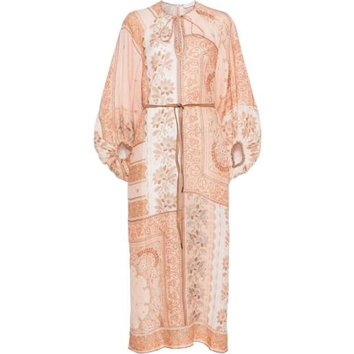 ZIMMERMANN abito midi lucky - rosa