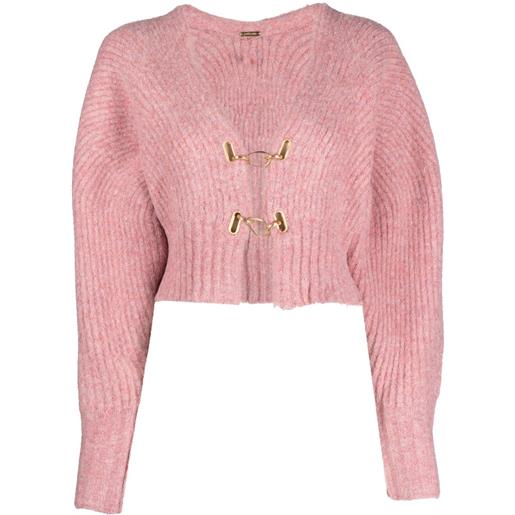 Cult Gaia cardigan casella crop - rosa
