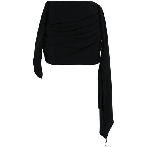 The Attico minigonna drappeggiata - nero