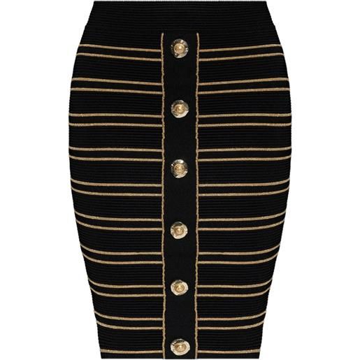 Balmain gonna a matita a righe - nero