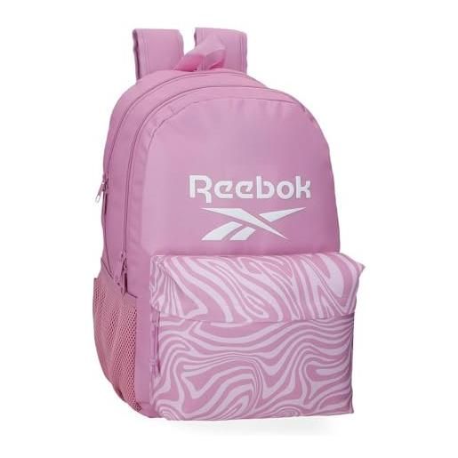 Reebok festival zaino doppio scomparto rosa 31 x 44 x 15 cm poliestere 20,46 l by joumma bags, rosa, zaino doppio scomparto
