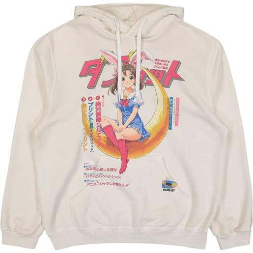 Doublet felpa con stampa anime e cappuccio - toni neutri