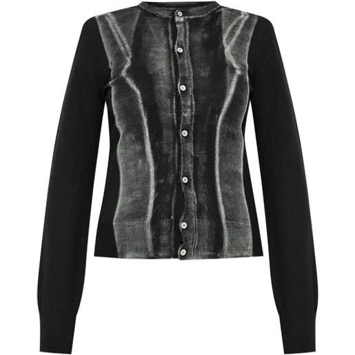 MM6 Maison Margiela cardigan in lana vergine - nero