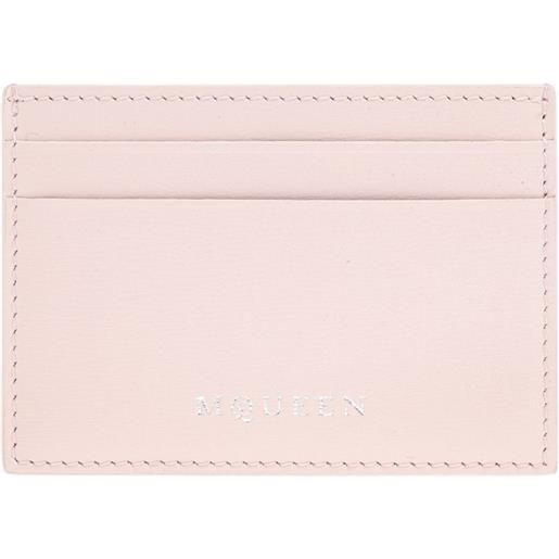 Alexander McQueen portacarte in pelle - rosa