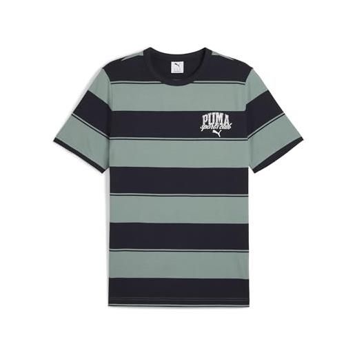PUMA PUMA class stripe aop tee, magliette unisex - adulto, PUMA black, 