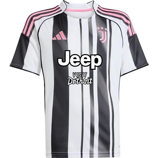 ADIDAS juventus jr home jersey 2025/2026 con stampa sponsor maglia replica gara ragazzo