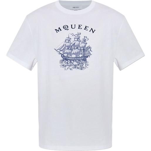 Alexander McQueen t-shirt con stampa grafica - bianco