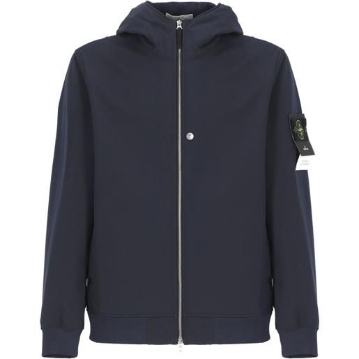 Stone Island felpa con cappuccio e applicazione compass - blu