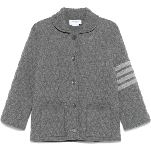 Thom Browne piumino con dettaglio a 4 righe - grigio