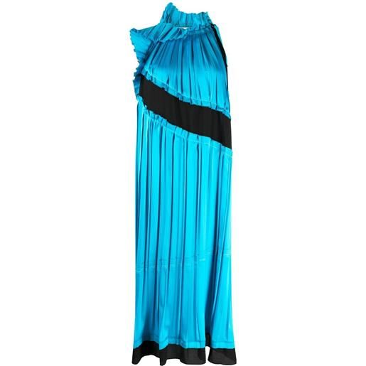 3.1 Phillip Lim abito midi smanicato plissettato - blu