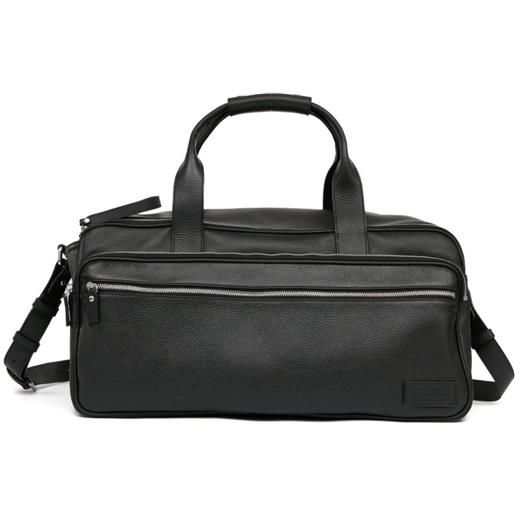 MM6 Maison Margiela borsone in pelle con finitura in rilievo - nero