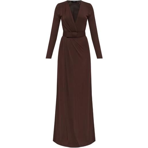 DSQUARED2 abito con scollo a v - marrone