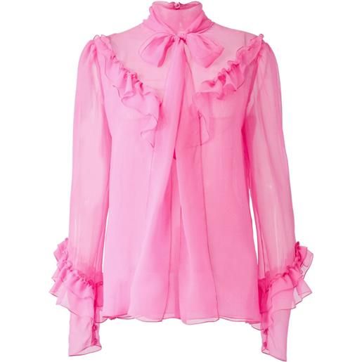 Carolina Herrera blusa in chiffon - rosa