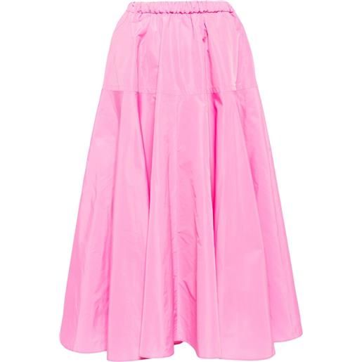 Patou gonna midi con piega - rosa