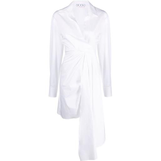 Off-White chemisier asimmetrico drappeggiato - bianco