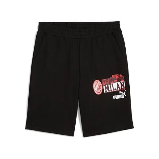 PUMA a. C. Milan - pantaloncini ftblnrgy, adulto, pantaloncini da calcio e da allenamento, pantaloni sportivi, prodotto ufficiale, nero, xs