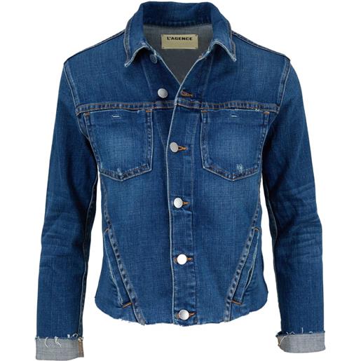 L'Agence giacca denim con effetto vissuto - blu