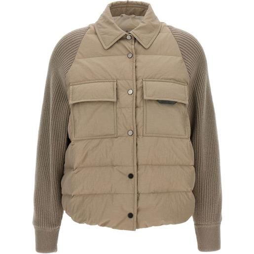 Brunello Cucinelli piumino trapuntato - toni neutri