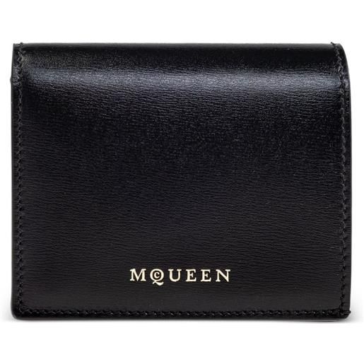 Alexander McQueen portafoglio in pelle - nero