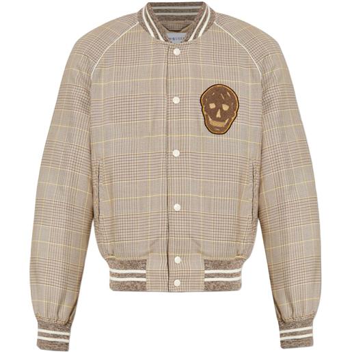 Alexander McQueen bomber a quadri - toni neutri