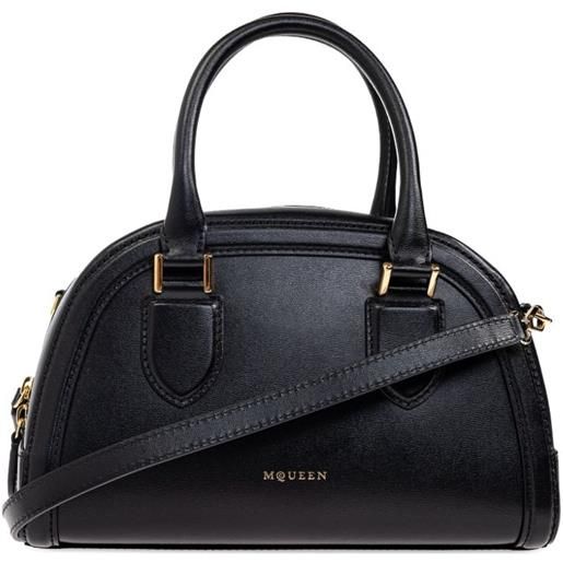 Alexander McQueen borsa tote mini in pelle - nero