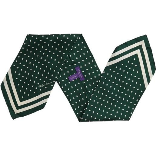 Ralph Lauren Purple Label foulard a pois in seta - verde