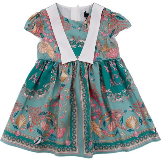 Versace Kids abito con stampa underwater barocco - verde