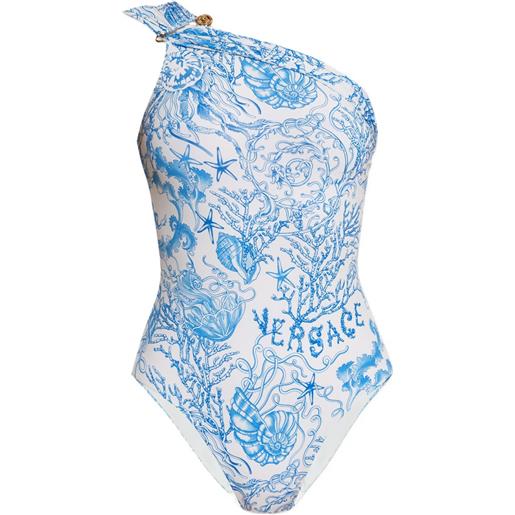 Versace costume intero monospalla - bianco